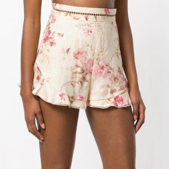 Zimmermann Corsair Flutter Floral Linen Short - Picture 4 of 16